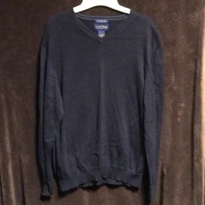 Navy Blue size medium vneck club Room sweater Pima